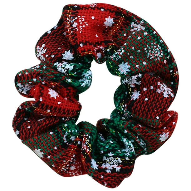 Details about   Christmas Snowflake Print Elastic Scrunchies Hair Rope Women Hair Accessories 